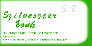 szilveszter bonk business card